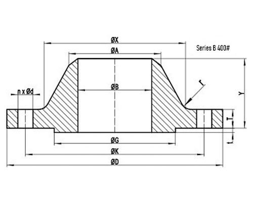 ASME B16 47 Class 400 Series B Flange 1 asme b16 47 series b class 400 welding neck flange dimensions