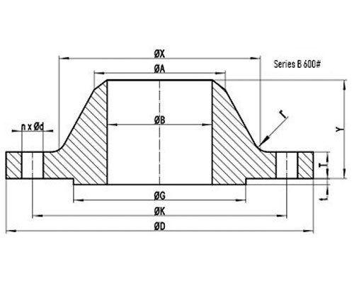 ASME B16 47 Class 600 Series B Flange 1 asme b16 47 series b class 600 welding neck flange dimensions