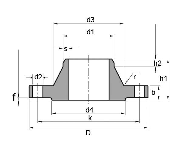 DIN 2631 PN6 Welding Neck Flange 1 din 2631 pn6 welding neck flange
